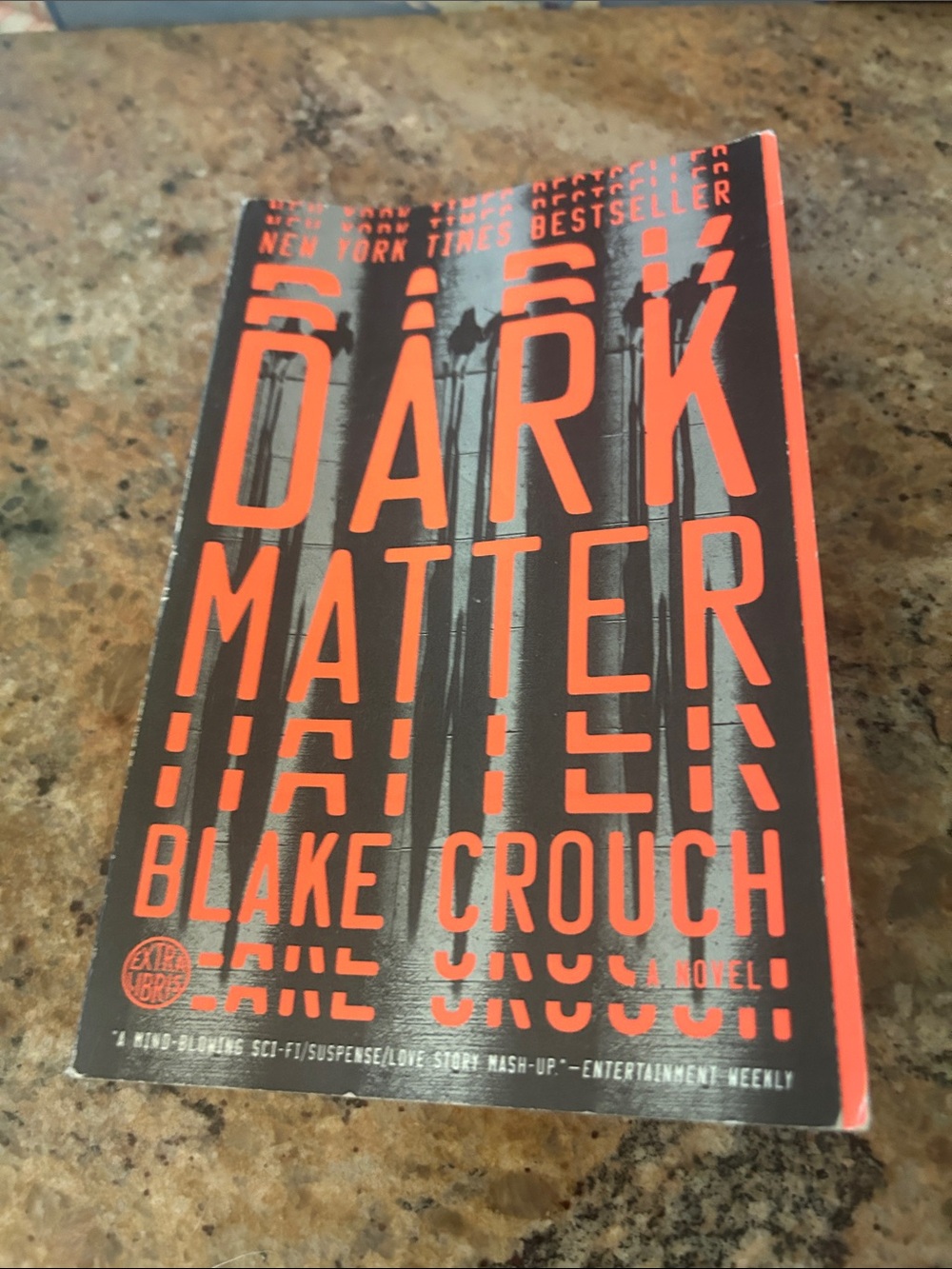 Dark Matter by Blake Crouch — Black & Neon Orange Paperback